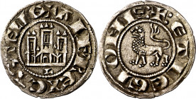Alfonso X (1252-1284). León. Dinero prieto. (Imperatrix A10:6.10, mismo ejemplar) (AB. 252, como pepión). Atractiva. 0,97 g. EBC-.
