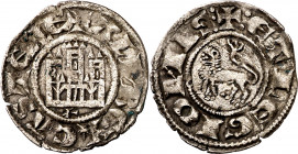 Alfonso X (1252-1284). León. Dinero prieto. (M.M. A10:6.12) (Imperatrix A10:6.12, mismo ejemplar) (AB. 252 var, como pepión). 0,91 g. MBC.