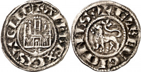 Alfonso X (1252-1284). Murcia. Dinero prieto. (Imperatrix A10:6.16, mismo ejemplar) (AB. 253 var, como pepión). Letra M con doble travesaño. Pequeñas ...