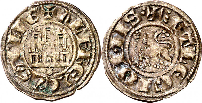 Alfonso X (1252-1284). Santiago de Compostela. Dinero prieto. (M.M. A10:6.41) (I...