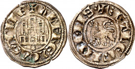 Alfonso X (1252-1284). Santiago de Compostela. Dinero prieto. (M.M. A10:6.41) (Imperatrix A10:6.41, mismo ejemplar) (AB. 250, como pepión) (V.Q. 5459,...