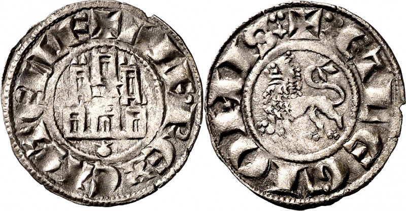 Alfonso X (1252-1284). Santiago de Compostela o Coruña. Dinero prieto. (Imperatr...