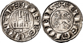 Alfonso X (1252-1284). Santiago de Compostela o Coruña. Dinero prieto. (Imperatrix A10:6.41(50), mismo ejemplar) (AB. 250, como pepión). Muy rara. 0,7...