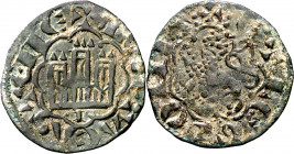 Alfonso X (1252-1284). Burgos. Blanca Alfonsí. (M.M. A10:11.11, mismo ejemplar) (Imperatrix A10:11.11, mismo ejemplar) (AB. 263.2, como novén). 0,87 g...