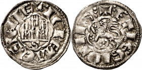 Alfonso X (1252-1284). Sevilla. Blanca Alfonsí. (M.M. A10:11.31) (Imperatrix A10:11.31, mismo ejemplar) (AB. 269, como novén). 0,87 g. MBC+.