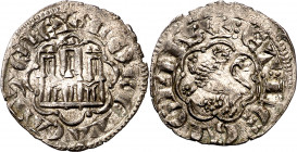 Alfonso X (1252-1284). ¿Burgos?. Blanca Alfonsí. (M.M. A10:11.46) (Imperatrix A10:11.46, mismo ejemplar) (AB. 261, como novén). Brillo original. Escas...