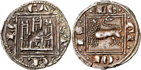 Alfonso X (1252-1284). León. Pugesa. (Imperatrix A10:14.22, mismo ejemplar) (AB. 284, como óbolo). Bella. Escasa así. 0,58 g. EBC.