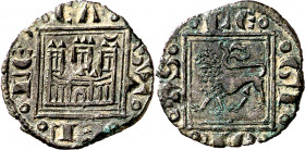 Alfonso X (1252-1284). ¿Sevilla?. Pugesa. (M.M. A10:14.43) (Imperatrix A10:14.43, mismo ejemplar) (AB. 288, como óbolo). La segunda I de LEGIONIS rect...