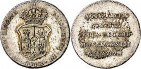 1833. Isabel II. Jaén. Medalla de Proclamación. (Ha. 18) (V. falta) (V.Q. 13368). Plata. 1,46 g. Ø15 mm. EBC-.