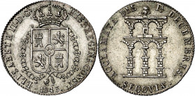 1843. Isabel II. Segovia. Mayoría de edad. Medalla de Proclamación. (Ha. 15) (O'Connor pág. 240) (Ruiz Trapero 638 y 640) (V. 370) (V.Q. 13423). Bella...