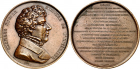Bélgica. 1851. Charles Rogier, ministro del interior. Medalla. Grabador: A. Jouvenel. Bronce. 51,74 g. Ø51 mm. EBC-.