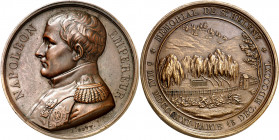 Francia. 1840. Napoleón Bonaparte. Memorial de Santa Helena. Medalla. (Bramsem 1990) (Collignon 1252) (Forrer I, 246). Grabador: A. Bovy. Ex Áureo & C...