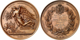 Gran Bretaña. 1865. Victoria I. Exposición Internacional de Dublín. Medalla. (Eimer 1577) (Forrer II, 234). Grabador: A. Geefs. Bella. Ex Áureo & Cali...