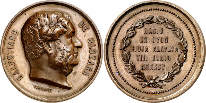 s/d. Homenaje a Olózoga. Medalla. (RAH 668) (Ruiz Trapero 770) (V. 826) (V.Q. 14...