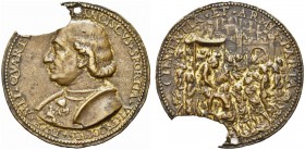 MILANO. Francesco Sforza, 1401-1466. Medaglia 1490 opus C. Foppa detto Caraddosso. Æ gr. 20,34 mm 40,8 Dr. FRANCISCVS SFORTIA VICECOMES DVX MLI QVARTV...