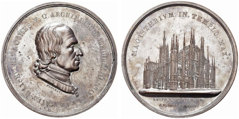 MILANO. Carlo Gaetano II di Gaisruck (cardinale), 1769-1846. Medaglia 1818 opus ...