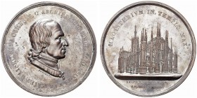 MILANO. Carlo Gaetano II di Gaisruck (cardinale), 1769-1846. Medaglia 1818 opus F. Putinati. Æ gr. 105,44 mm 62 Dr. KAR CAIET GAISRVCHIVS COMES V C AR...