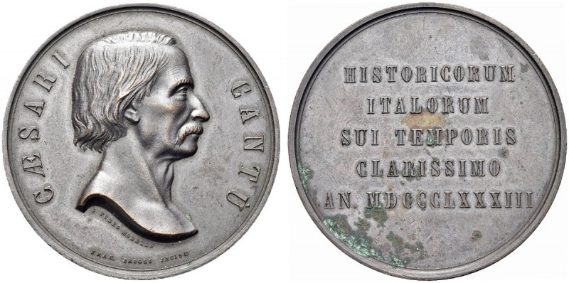 MILANO. Cesare Cantù (storico e politico), 1804-1895. Medaglia 1895 opus F. Brog...