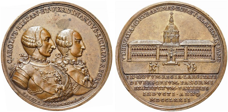 NAPOLI. Ferdinando IV di Borbone, 1759-1825. Medaglia 1772 opus P. Balzar, conia...