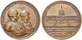NAPOLI. Ferdinando IV di Borbone, 1759-1825. Medaglia 1772 opus P. Balzar, coniata a Palermo. Æ gr. 65,46 mm 54 Dr. CAROLVS HISPAN ET FERDINANDVS SICI...