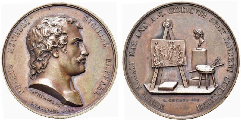 NAPOLI. Ferdinando II di Borbone, 1830-1859. Medaglia 1830 opus Vincenzo Catenac...