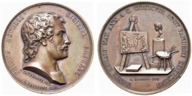 NAPOLI. Ferdinando II di Borbone, 1830-1859. Medaglia 1830 opus Vincenzo Catenacci e Achille Arnaud. Æ gr. 40,95 mm 40,8 Dr. PETRVS NOVELLI SICILIAE R...