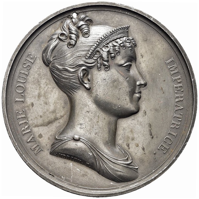 PARMA. Maria Lugia, 1815-1847. Medaglia uniface opus Andrieu. Piombo gr. 58,22 m...
