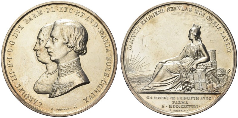 PARMA. Carlo III di Borbone, duca di Parma, 1849-1854. Medaglia 1849 opus D. Ben...