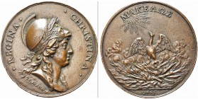 ROMA. Cristina di Svezia, 1626-1689. Medaglia 1665 celebrativa del personaggio opus G. F. Travani. Æ gr. 62,21 mm 62 Dr. REGINA CHRISTINA Busto a d., ...
