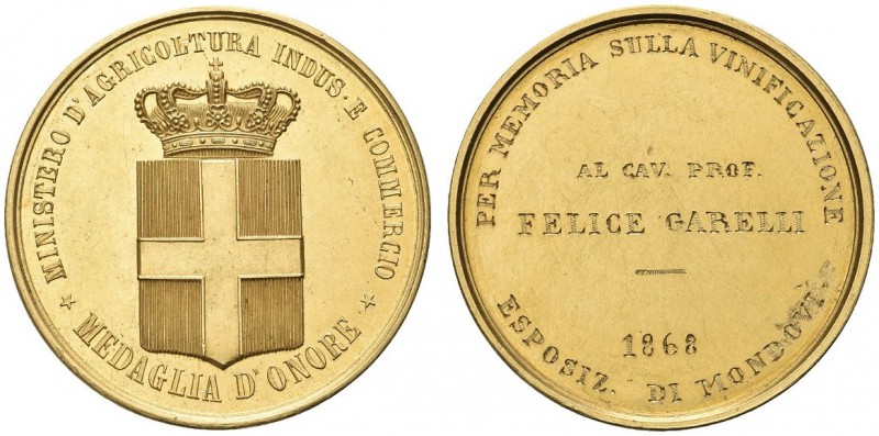 ROMA. Vittorio Emanuele II, 1849-1878. Medaglia ”d’onore” 1868 del Ministero d’A...