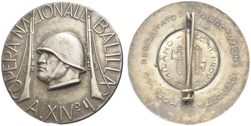 ROMA. Ventennio Fascista, dal 1923 al 1943. Distintivo 1936 a. XIV Opera Naz. Ba...