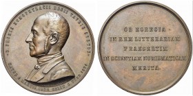 TORINO. Domenico Casimiro Promis (numismatico), 1804-1874. Medaglia 1874 opus A. Pieroni. Æ gr. 76,56 mm 55,5 Dr. D PROMIS NVMOPHILACII REGII TAVRIN C...
