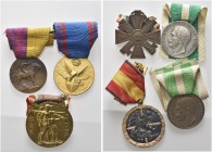 LOTTI. Lotto di n. 7 medaglie con nastro; si segnala Terremoto Calabro-Siculo 1908, Spagna, Anzianità.
 Da esaminare. Ottima conservazione