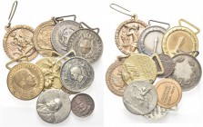 LOTTI. Lotti di n. 12 Medaglie Italiane ed Estere dal 1800 al 1982 in vari metalli, alcune in argento.
 Da esaminare. Da BB a FDC