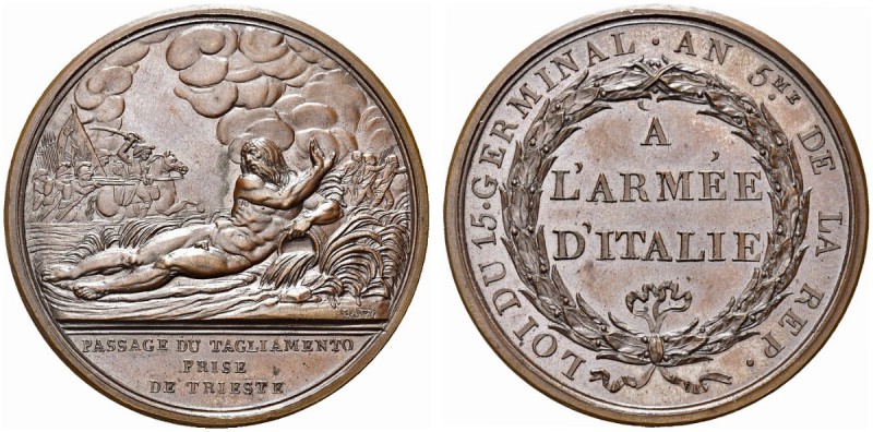NAPOLEONICHE. Periodo Napoleonico, dal 1795 al 1815. Medaglia 1797 conio frances...