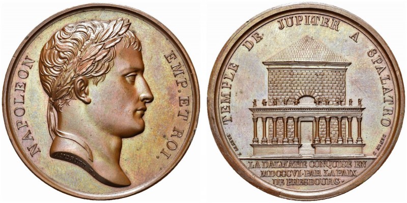 NAPOLEONICHE. Periodo Napoleonico, dal 1795 al 1815. Medaglia 1806 opus B. Andri...