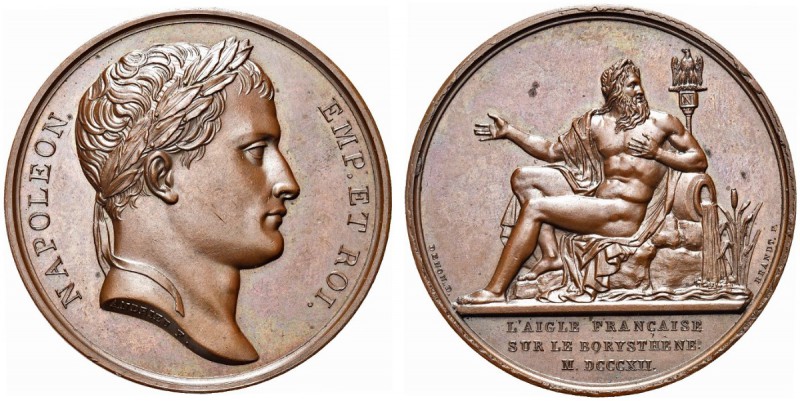 NAPOLEONICHE. Periodo Napoleonico, dal 1795 al 1815. Medaglia 1812 opus B. Andri...