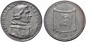ROMA. Adriano II, 867-872. Medaglia di restituzione. Æ gr. 23,08 mm 42 Dr. Busto del Pontefice a d. . Rv. La Sacra Veronica. Modesti 106. BB