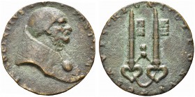 ROMA. Innocenzo VI (Etienne d’Aubert), 1352-1362. Medaglia di restituzione. Æ gr. 29,17 mm 37 Dr. Busto del Pontefice a d. Rv. Chiavi verticali e para...