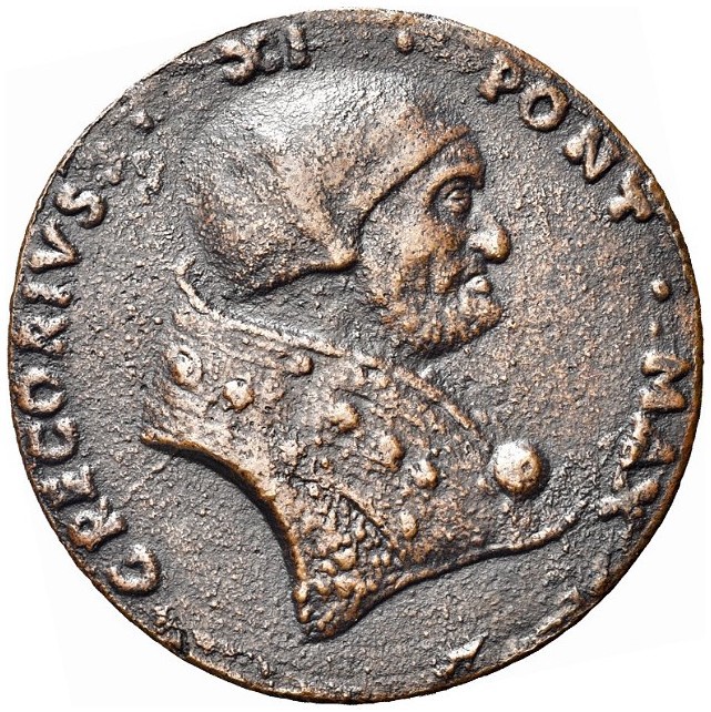 ROMA. Gregorio XI (Pierre Roger de Beaufort), 1370-1378. Medaglia di restituzion...