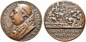 ROMA. Paolo II (Pietro Barbo), 1464-1471. Medaglia 1469 opus C. Di Geremia. Æ gr. 36,53 mm 39 Dr. PAVLVS II VENETVS PONT MAX Busto del Pontefice a s.,...