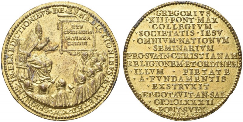 ROMA. Gregorio XIII (Ugo Boncompagni), 1572-1585. Medaglia 1582 opus B. Argenter...