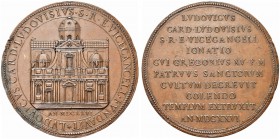 ROMA. Gregorio XV (Alessandro Ludovisi), 1622-1623. Medaglia 1626 opus G. Mola. Æ gr. 77,93 mm 64 Dr. LVDOVICVS CARD LVDOVISIVS S R E CICECANCELL FVND...