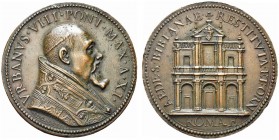 ROMA. Urbano VIII (Maffeo Barberini), 1623-1644. Medaglia 1634 a. XI opus G. Mola. Æ gr. 27,76 mm 40,8 Dr. VRBANVS VIII PONT MAX A XI Busto del Pontef...