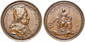ROMA. Clemente XI (Gian Francesco Albani), 1700-1721. Medaglia 1702 a. II opus F. di Saint Urbain. Æ gr. 51,18 mm 52,2 Dr. CLEMENS XI PONT MAX A II Bu...