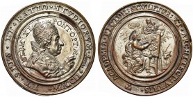 ROMA. Clemente XI (Gian Francesco Albani), 1700-1721. Medaglia 1702 coniata ottenuta con l’applicazione di una corona esterna, opus G. Hamerani. Æ Arg...