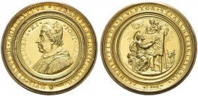 ROMA. Clemente XI (Gian Francesco Albani), 1700-1721. Medaglia 1708 coniata ottenuta con l’applicazione di una corona esterna, opus E. Hamerani. Æ Dor...