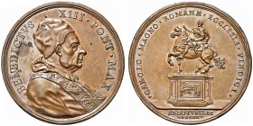 ROMA. Benedetto XIII (Pier Francesco Vincenzo Maria Orsini), 1724-1730. Medaglia 1725 opus E. Hamerani. Ar gr. 50,19 mm 49 Come precedente.
 Rarissim...