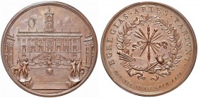 ROMA. Benedetto XIV (Prospero Lambertini), 1740-1758. Medaglia premio dell’Accademia Capitolina del Disegno opus O. Hamerani. Æ gr. 103,11 mm 57,6 Dr....