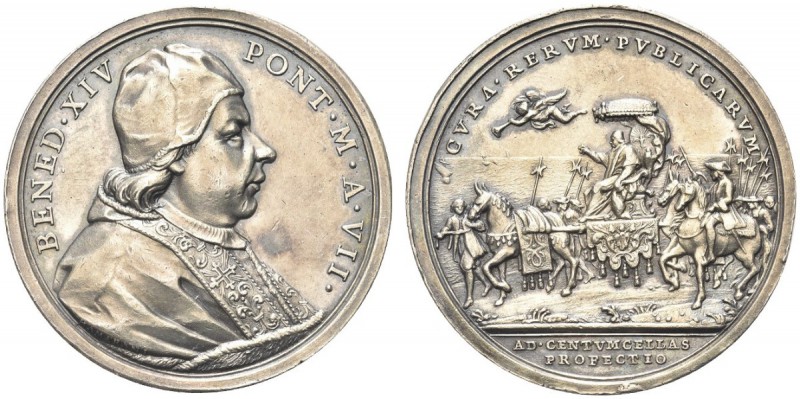 ROMA. Benedetto XIV (Prospero Lambertini), 1740-1758. Medaglia 1747 a VII opus O...